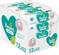 Pampers Sensitive vlhčené obrúsky BOX 12 x 52 ks.