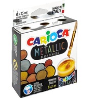 Carioca temperová metalická farba 6x25ml