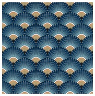 Nástenná tapeta VENTILÁTORY v štýle Art Deco NAVY BLUE