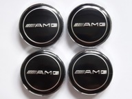 4x Caps Caps Emblémy pre ráfiky MERCEDES AMG 60 mm čierne