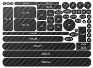 Ochranné nálepky karbónová fólia na bicykle, 49 ks
