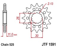 JT PREDNÉ OZNAČENIE 2091 15 S GUMOU YAMAHA FZ8 '10-'15, MT 09 '14-'17, MT 07