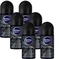 NIVEA Pánsky antiperspirant roll-on MEN Deep 6*50ml