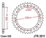 Zadné ozubené koleso Jt 4392 43 Triumph 1000 Jtr2011,43