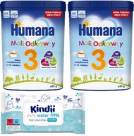 HUMANA 3 NÁSLEDNÉ MLIEKO PO 12m 2x 650G + obrúsky