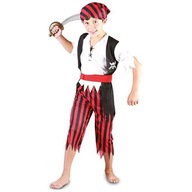 pruhovaný PIRÁTSKY outfit KOŠILE šál CORSESS 3-4L