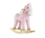 Hojdací koník s medveďom Milly Mally pink horse