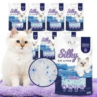 Bezprašná silikónová podstielka pre mačky SILKY 8X3,8l podstielka