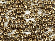 SuperDuo 2,5 x 5 mm zlatý bronz – 10 g