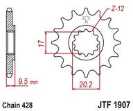 JT PREDNÉ OZNAČENIE 2084 14 KTM SX 85 04-17 (+1)