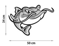 SÚČTOVÁ RYBÁRSKA NÁLEPKA NA AUTO ČL 50cm + zdarma