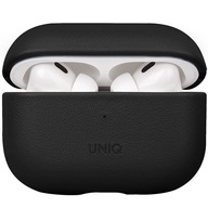 UNIQ puzdro Terra AirPods Pro 2 genuine Leather (2022/2023) black/dalla