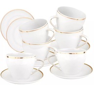 Sada šálok MariaPaula Moderna Gold porcelán 250 ml 6 ks.