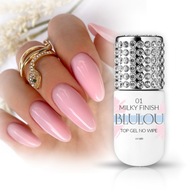 Top Gel bez utierania Blulou Milky Finish 9ml -MIX VOĽBA