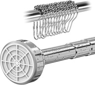 TELESKOPICKÁ SPRCHOVÁ TYČ S 12 HÁKMI 65-100CM