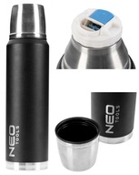 THERMOS 1L TURISTICKÝ TERMÁLNY HRNÍK ČIERNY NEREZ NEO