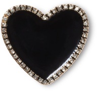 Jibbitz Charms Pin Decoration Pin pre topánky Crocs Black Heart Gold Outline