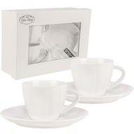 Šálky a podšálky na espresso SET porcelánové 2x 100ml