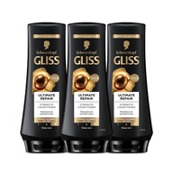 Gliss Ultimate Repair balzam na vlasy 3 x 200 ml