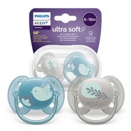 AVENT Ultra mäkký cumlík 6-18m vetvička/vtáčik SCF091/15