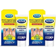 SCHOLL Active Repair K+ Intenzívne regeneračný krém na päty 2 x 120 ml