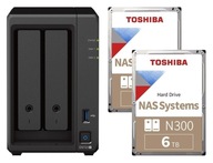 Synology DS723+ 4GB ECC + 2x 6TB Toshiba