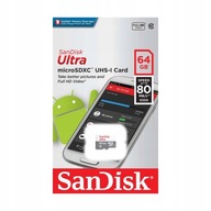 SANDISK 64 GB micro SDXC Class 10 ULTRA 80 MB UHS-1