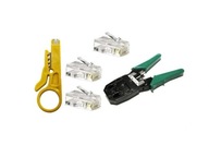 RJ45 CRIMP RJ11 RJ12 + 50 KUSOV RJ45 ZÁSTRČKY