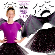 Kostým HALLOWEEN WINGS BAT TUTU + doplnky