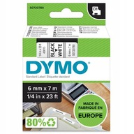 DYMO D1 43613 páska 6mm biela/čierna originál