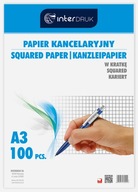 Kancelársky papier INTERDRUK A3 100 ks. kockovaný