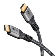 HDMI 2.1 8K 60Hz kábel Goobay Plus 0,5 m v textilnom opletení 3x tienenie