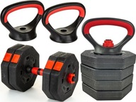 KOMPOZITNÉ CVIČENIE Činka KETTLEBELL PUSH-UP DEVICE 3v1 10kg EB FIT