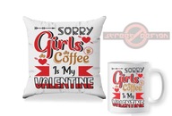 Prepáčte Girls Coffee Valentínsky hrnček s pod