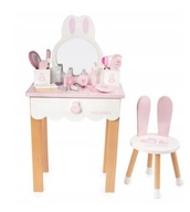 Drevený toaletný stolík pre deti Nunukids Large Accessories Set XXL Rabbit