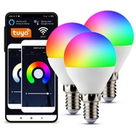 3x Wifi Tuya LED RGB+W Smart Home E14 5,5W žiarovka