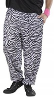 Baggy Pumpy Zebra Pants Disco Outfit 80. roky 20. storočia Karnevalové maškarné šaty, M/L