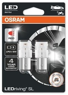 OSRAM P21/5W LEDRIVING ČERVENÁ