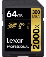 Lexar SDXC Professional 64 GB 300 MB/s UHS-II 2000x