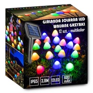 LED SOLAR GARDEN GARLAND 12 MUGROUS Solárne svietidlá Záhradné lampy