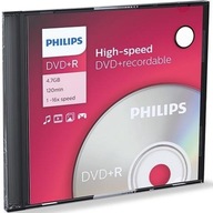 Philips DVD+R disk 4,7 GB 16X SLIM 10 kusov