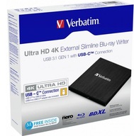 Verbatim Blu-ray Ultra HD 4K Slimline USB USB 3.1