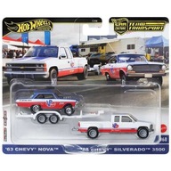 '63 Chevy Nova + '88 Chevy Silverado 3500 Hot Wheels Premium 1:64