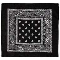 ŠATKA BANDANA 55x55 cm ČIERNO-BIELA