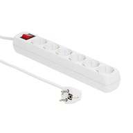 MicroConnect 6-cestná Schuko Socket 1,8M biela