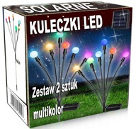 SOLÁRNE ZÁHRADNÉ LAMPY LAMPY RGB solárne gule X2