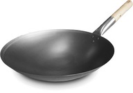 Wok z uhlíkovej ocele, 33 cm (13 palcov) okrúhle dno