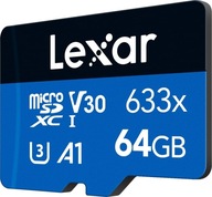 Vysokovýkonná pamäťová karta Lexar 64 GB micro SDXC až 100 MB/s SD