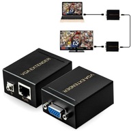 VGA Extender 60 m Audio Video Splitter cez LAN RJ45