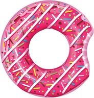 NAFUKOVACÍ PLÁVACÍ KRUH DONUT 107CM VEĽKÝ RUŽOVÝ